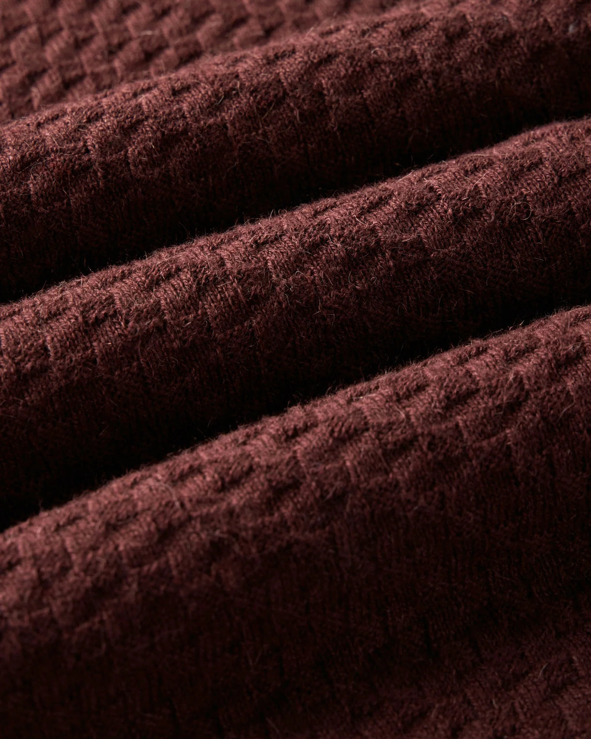 The Arlo Sweater Polo in Burgundy Texture Knit