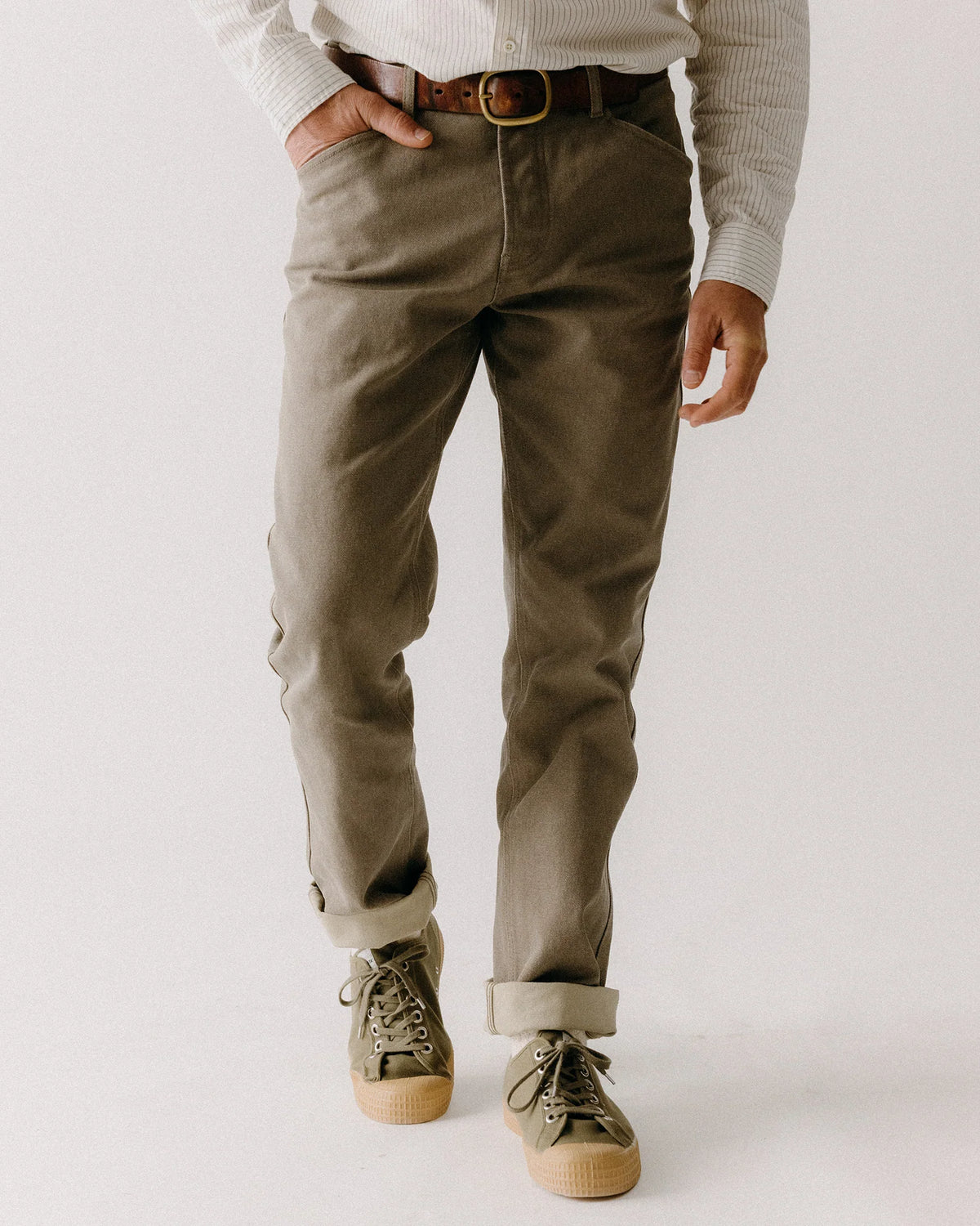 The Camp Pant in Stone Chipped Canvas