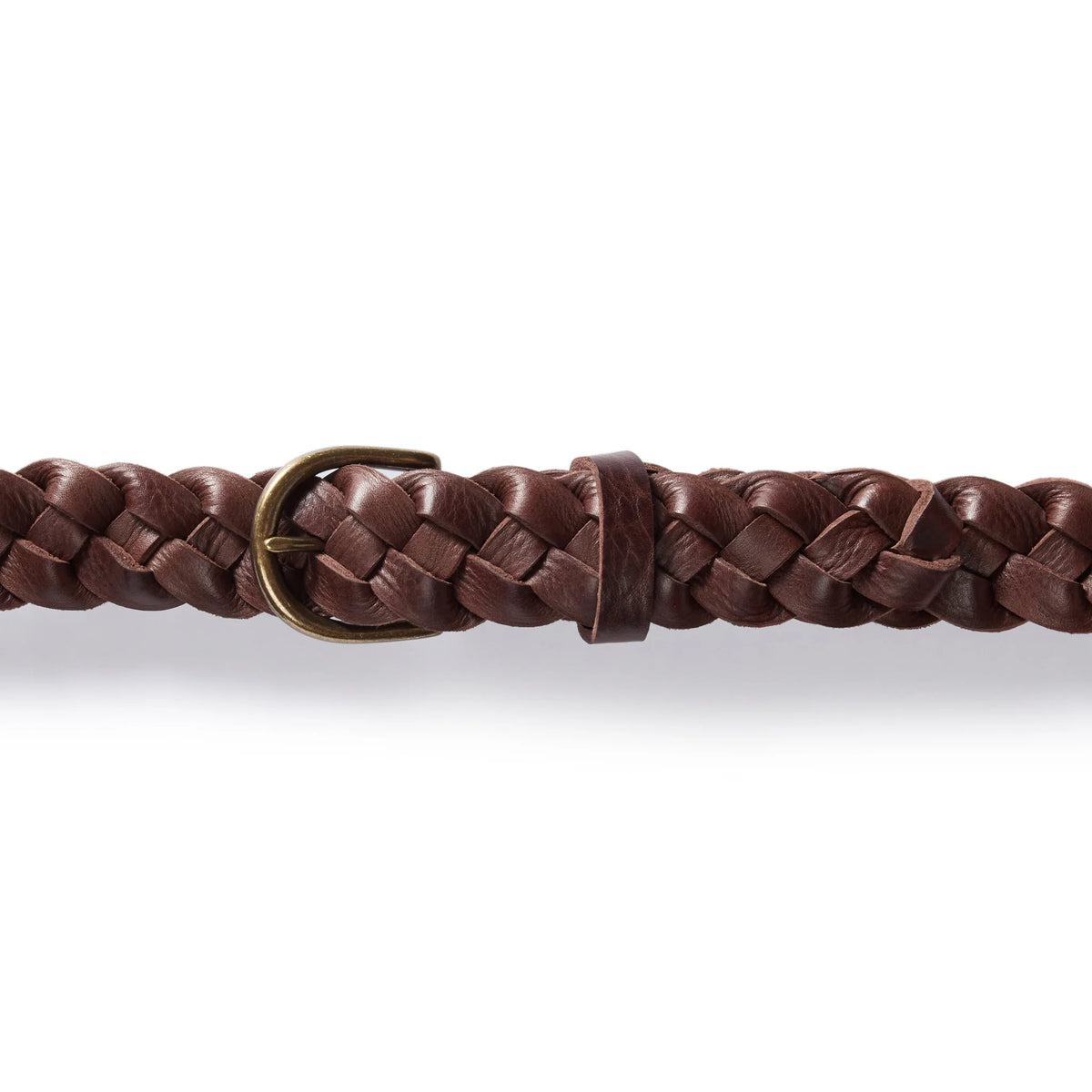 The Braided Belt in Dark Brown