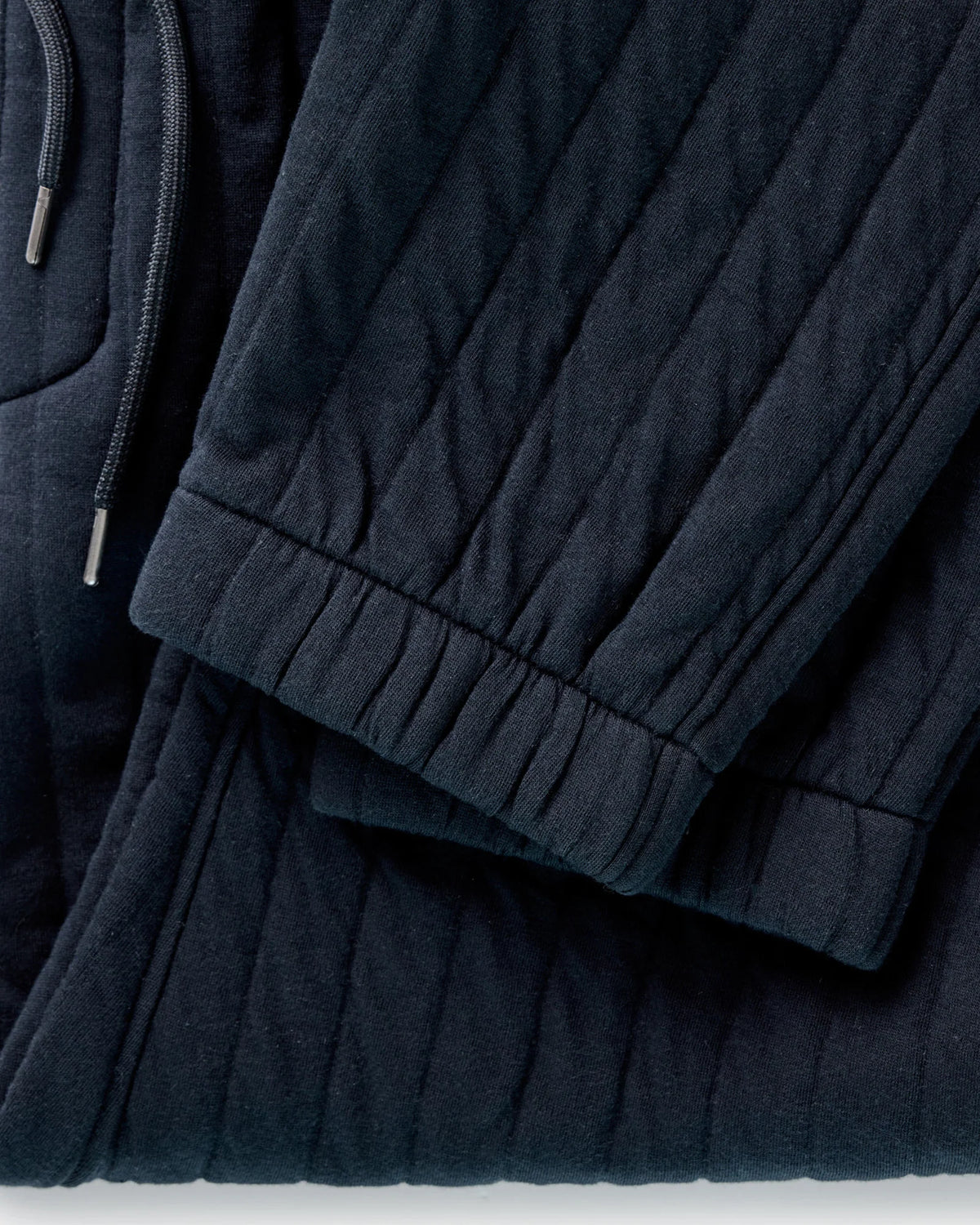The Apres Pant in Heather Midnight Quilted Jersey