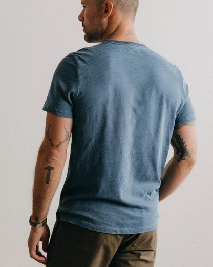 The Slub Tee in Washed Indigo