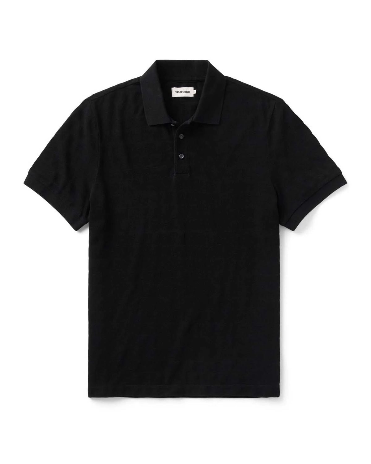 The Pacific Polo in Black Indigo Pique Stripe