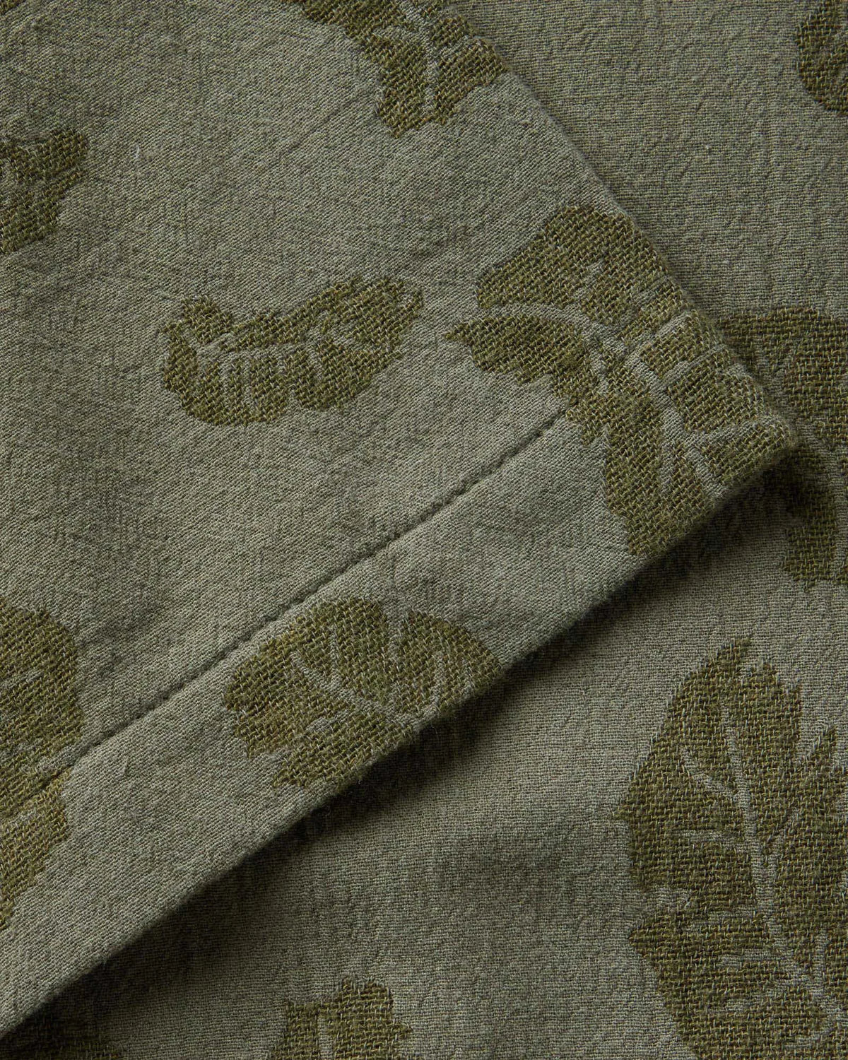 The Hawthorne Shirt in Burnt Olive Floral Jacquard