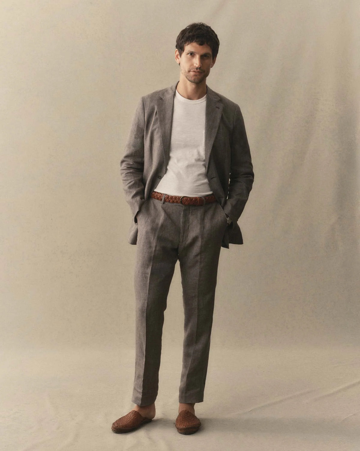 The Stevens Trouser in Morel Micro Check