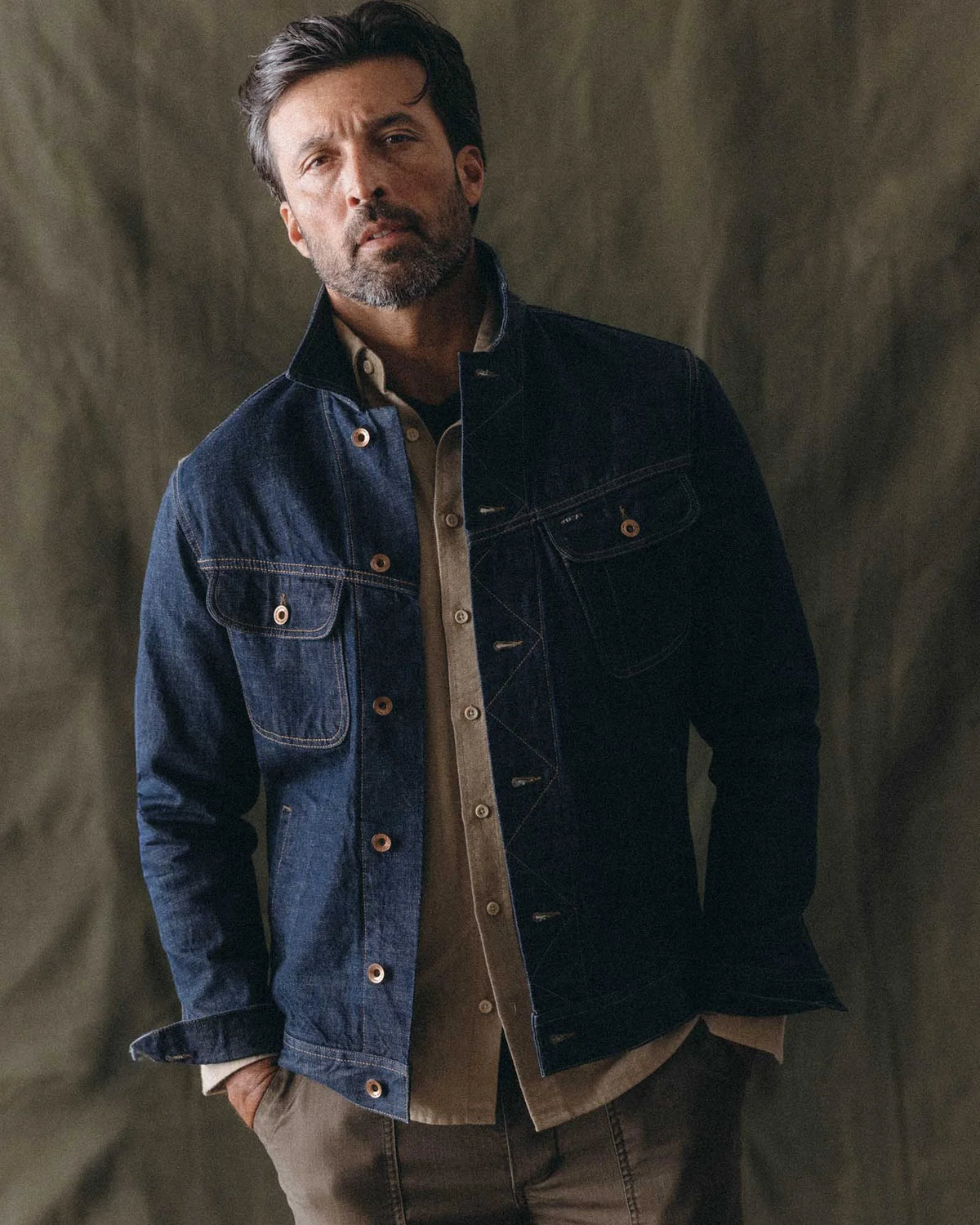 The Long Haul Jacket in Rinsed Organic Selvedge