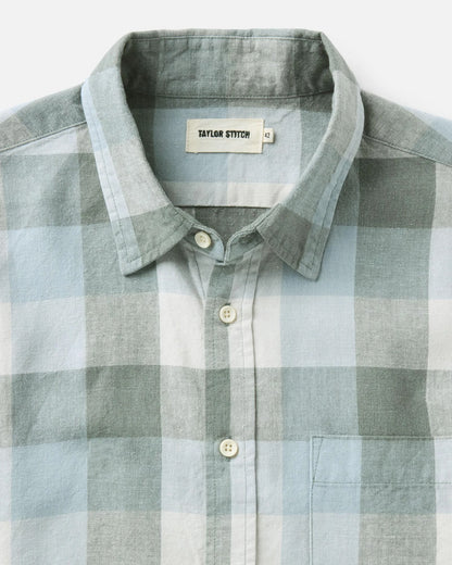 The Short Sleeve California in Overcast Check Hemp