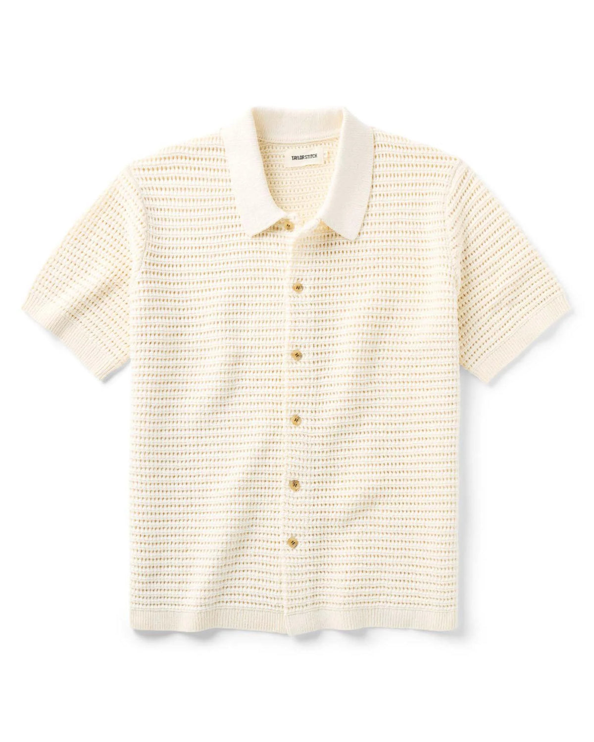The Monterey Sweater Polo in Vintage White Crochet