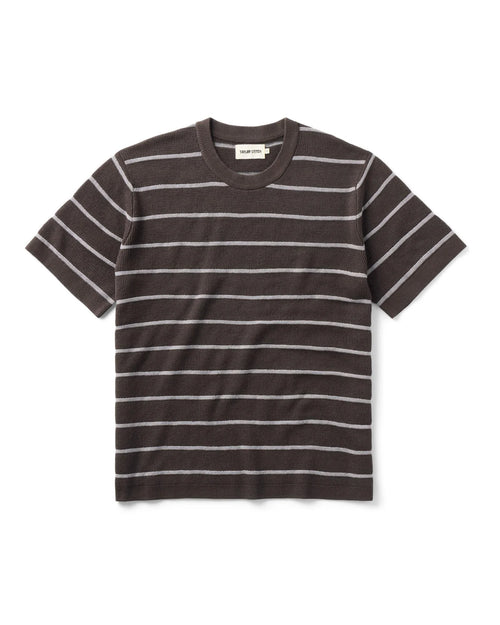 The Brody Sweater Tee in Espresso Stripe