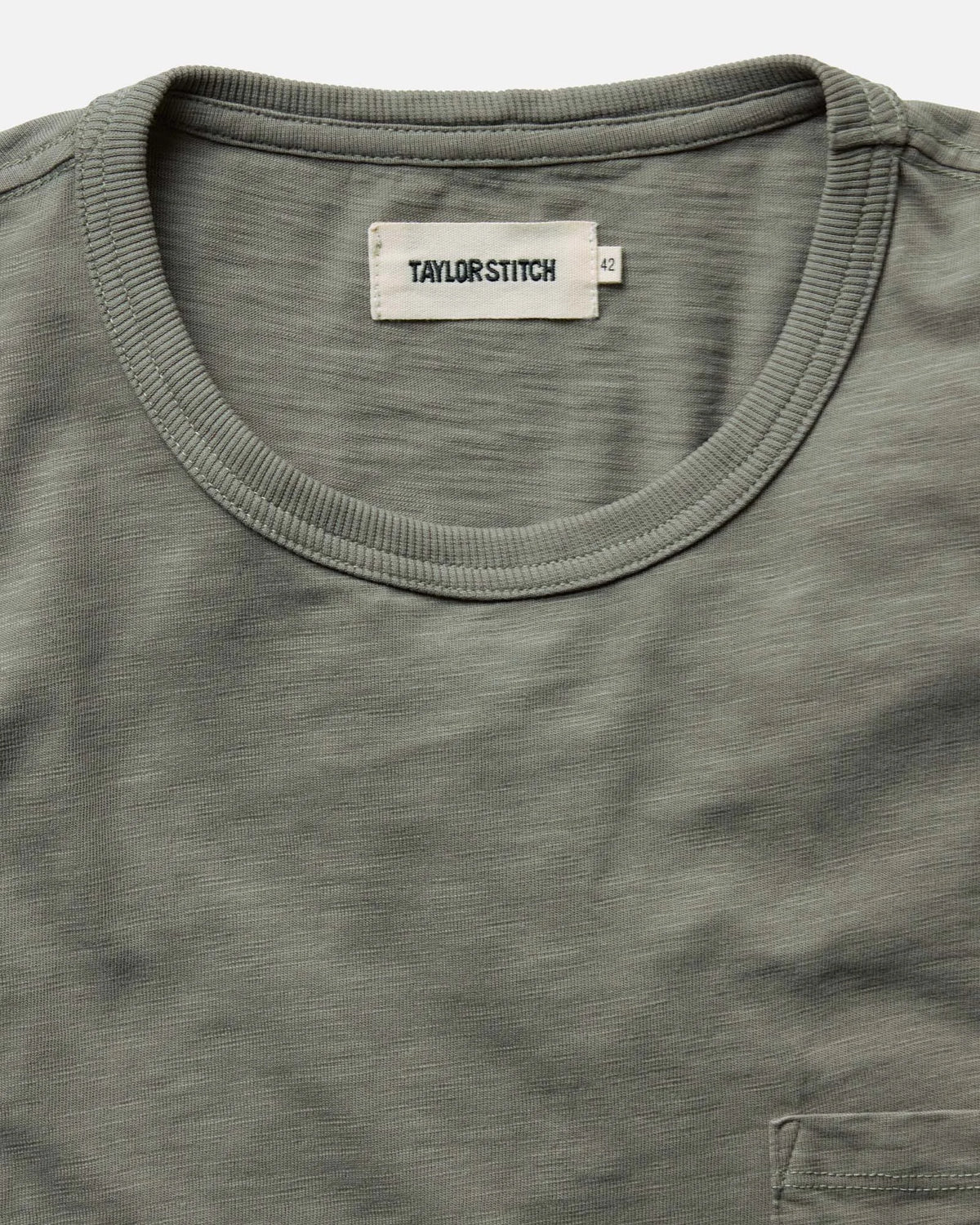 The Slub Tee in Smoked Olive