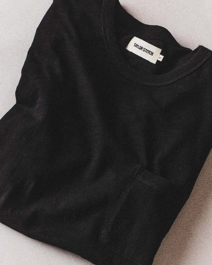 The Slub Tee in Black Indigo