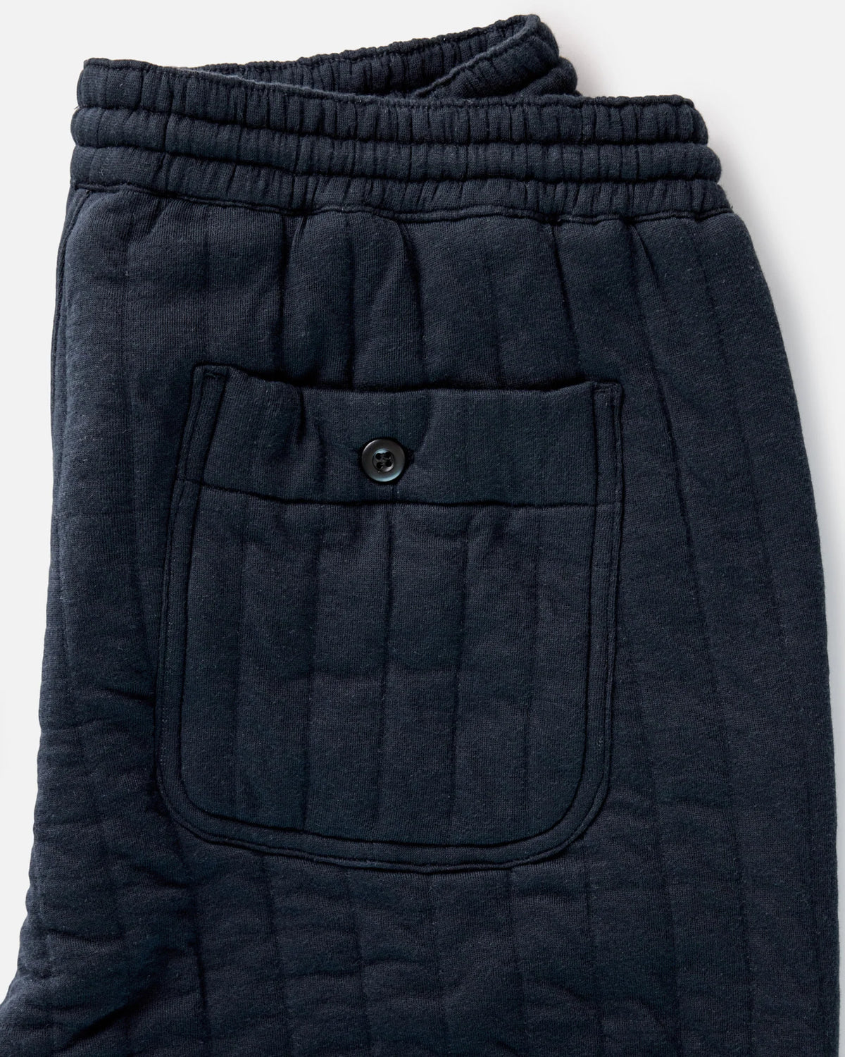 The Apres Pant in Heather Midnight Quilted Jersey