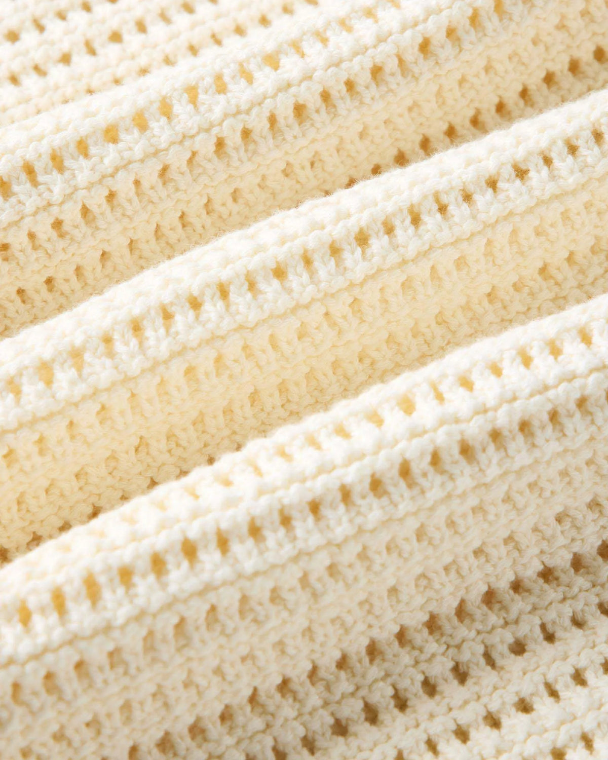 The Monterey Sweater Polo in Vintage White Crochet