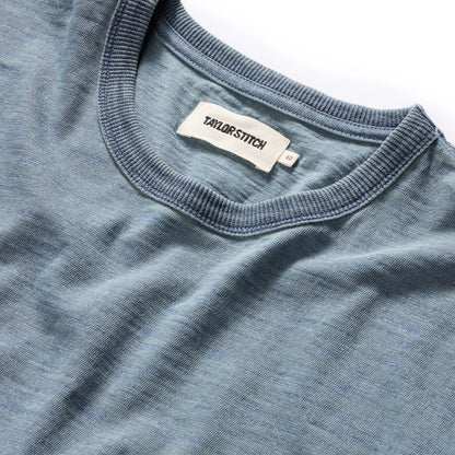 The Slub Tee in Washed Indigo