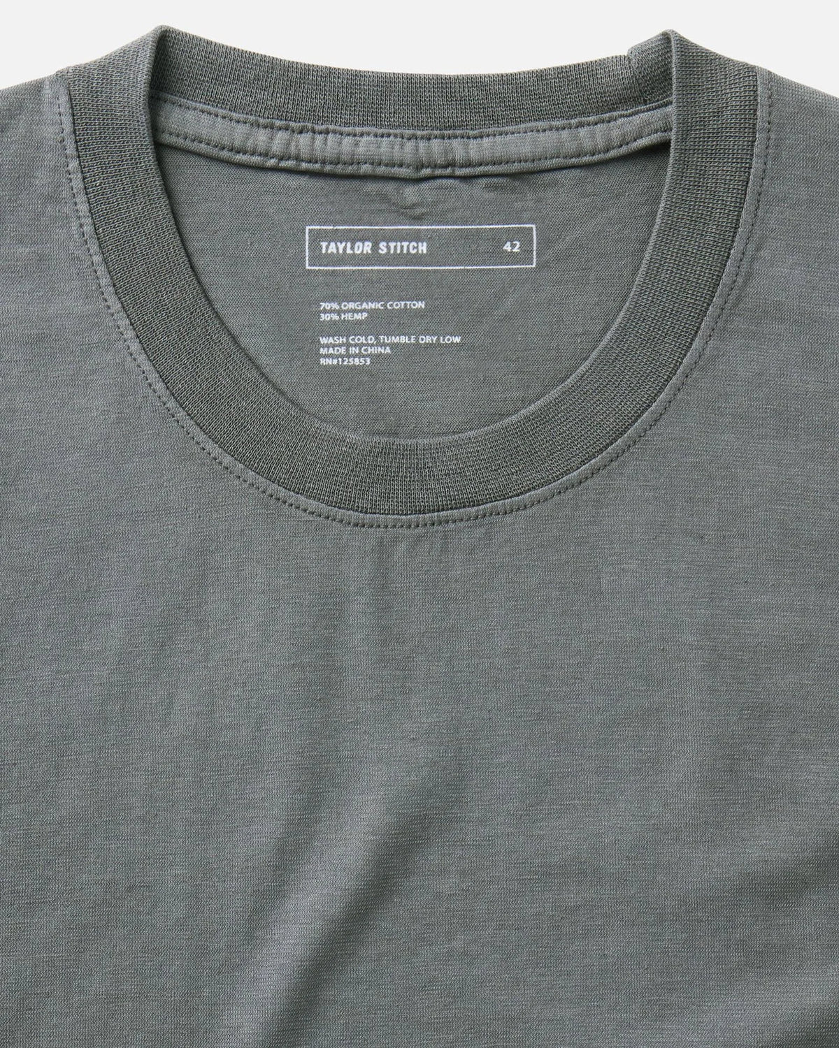 The Cotton Hemp Tee in Faded Black