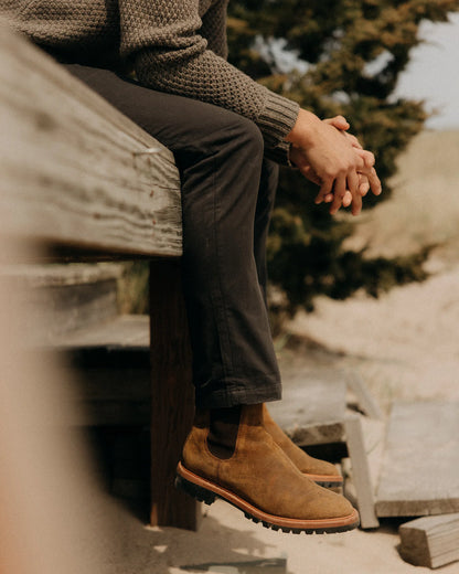 The Slim Foundation Pant in Organic Faded Black