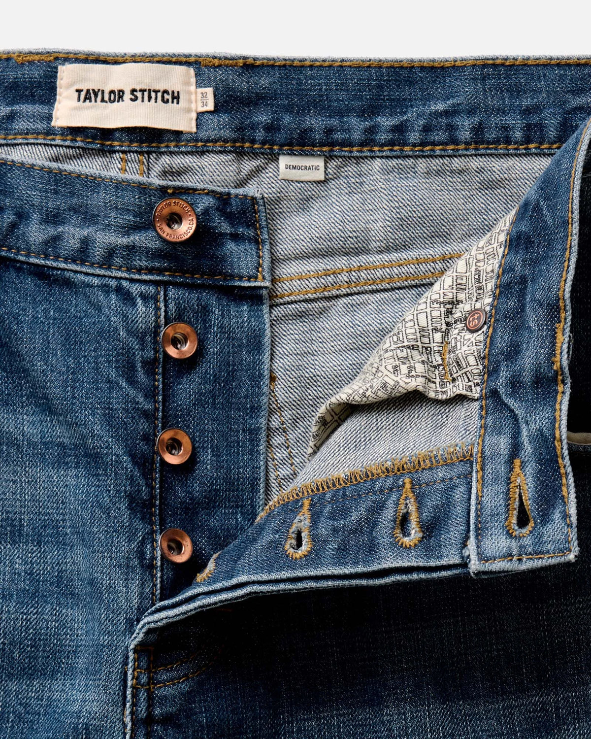 The Democratic Jean in Mid Wash Organic Selvedge