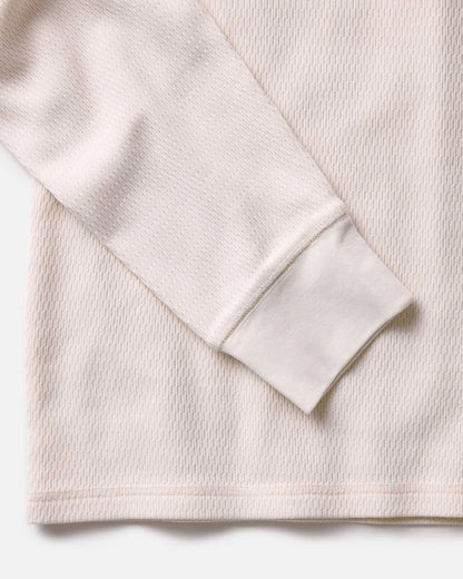 The Organic Cotton Crew in Vintage White Waffle