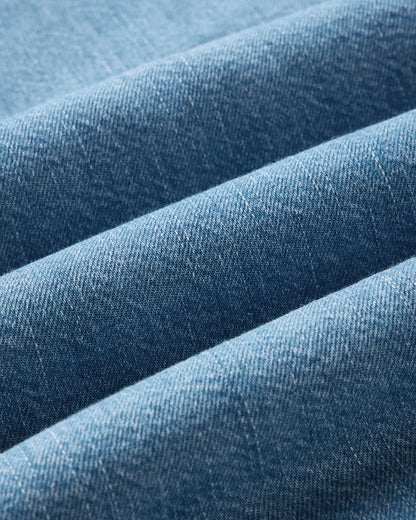 The Shore Shirt in Washed Indigo Twill