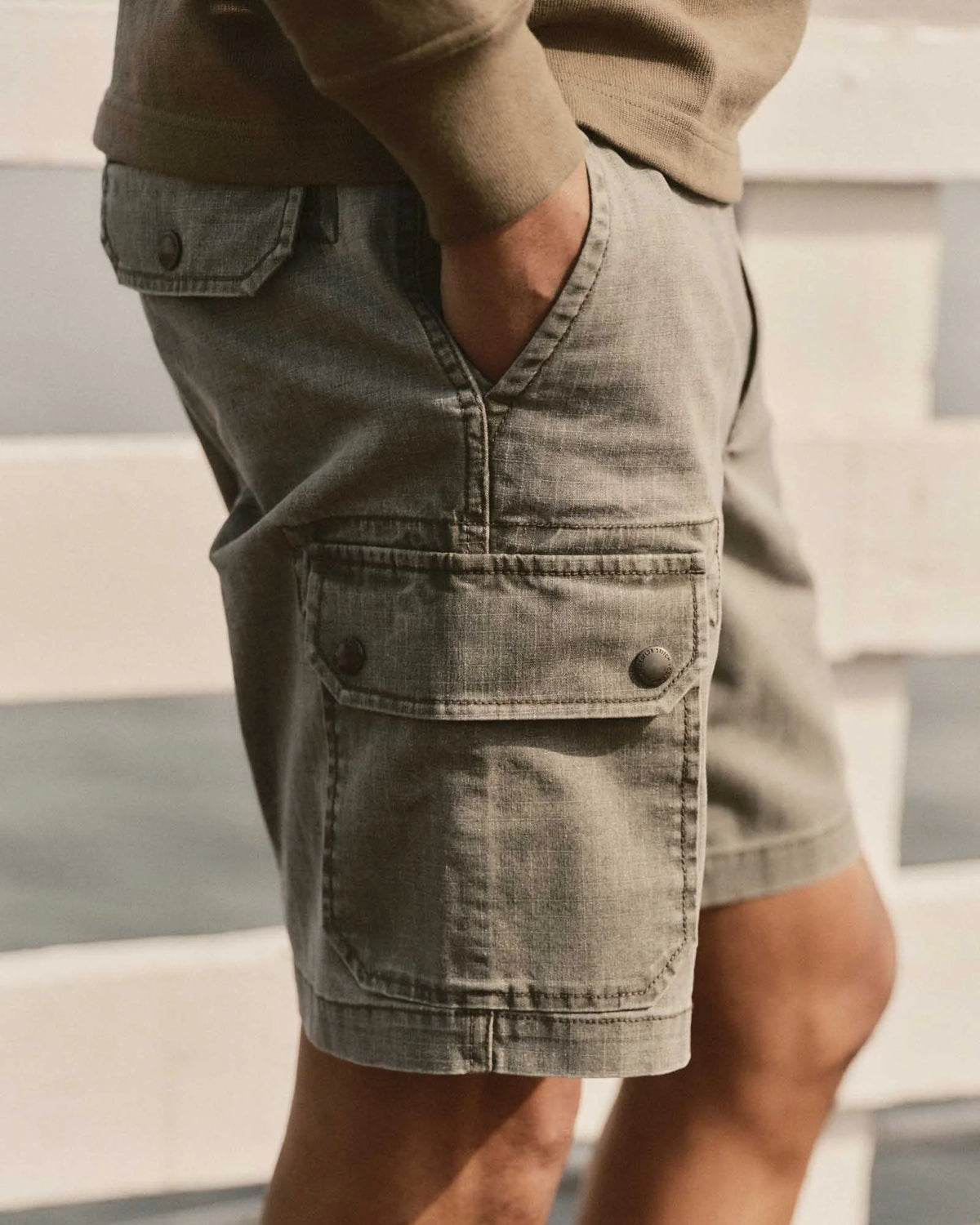 The Scout Short in Burnt Olive Ripstop