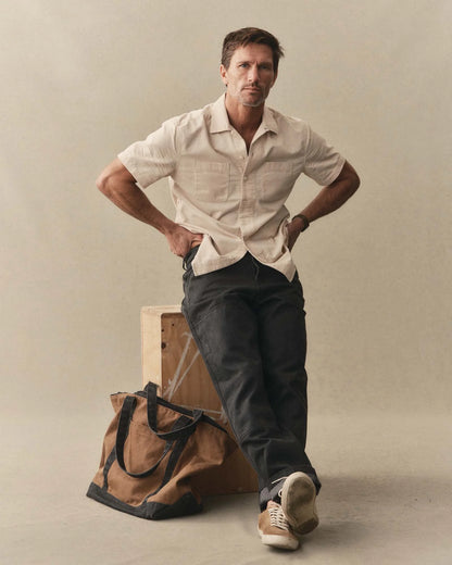 The Conrad Shirt in Heather Oat Pincord