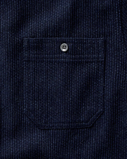 The Utility Shirt in Rinsed Indigo Sashiko