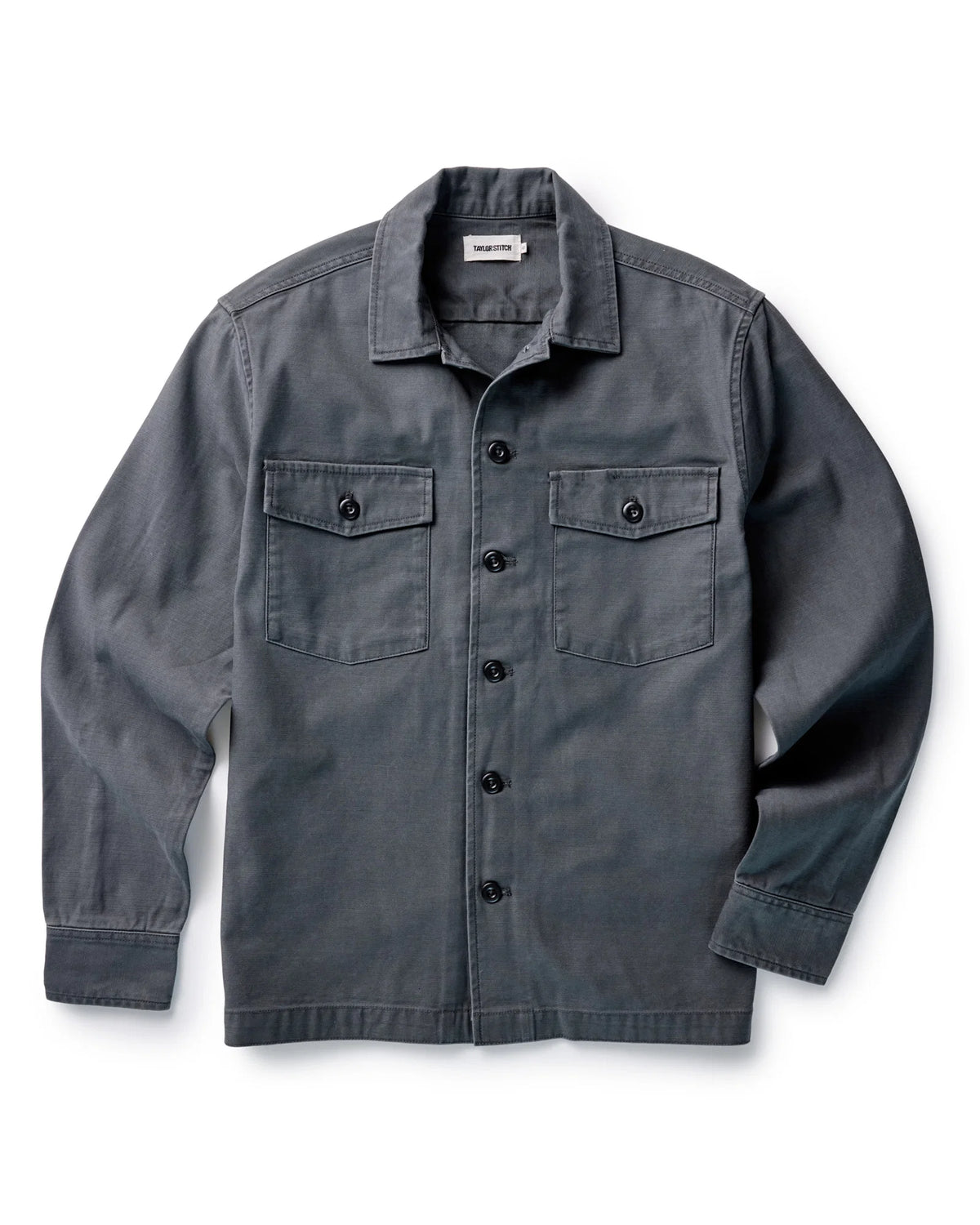 The Surplus Shirt in Faded Black Reverse Sateen