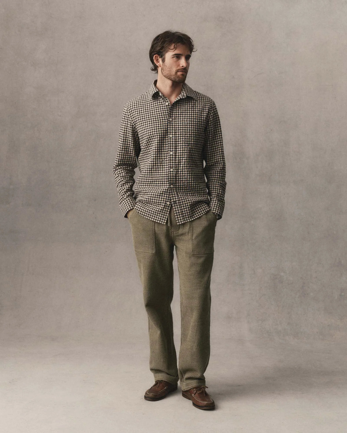 The Breakwater Pant in Cypress Sashiko