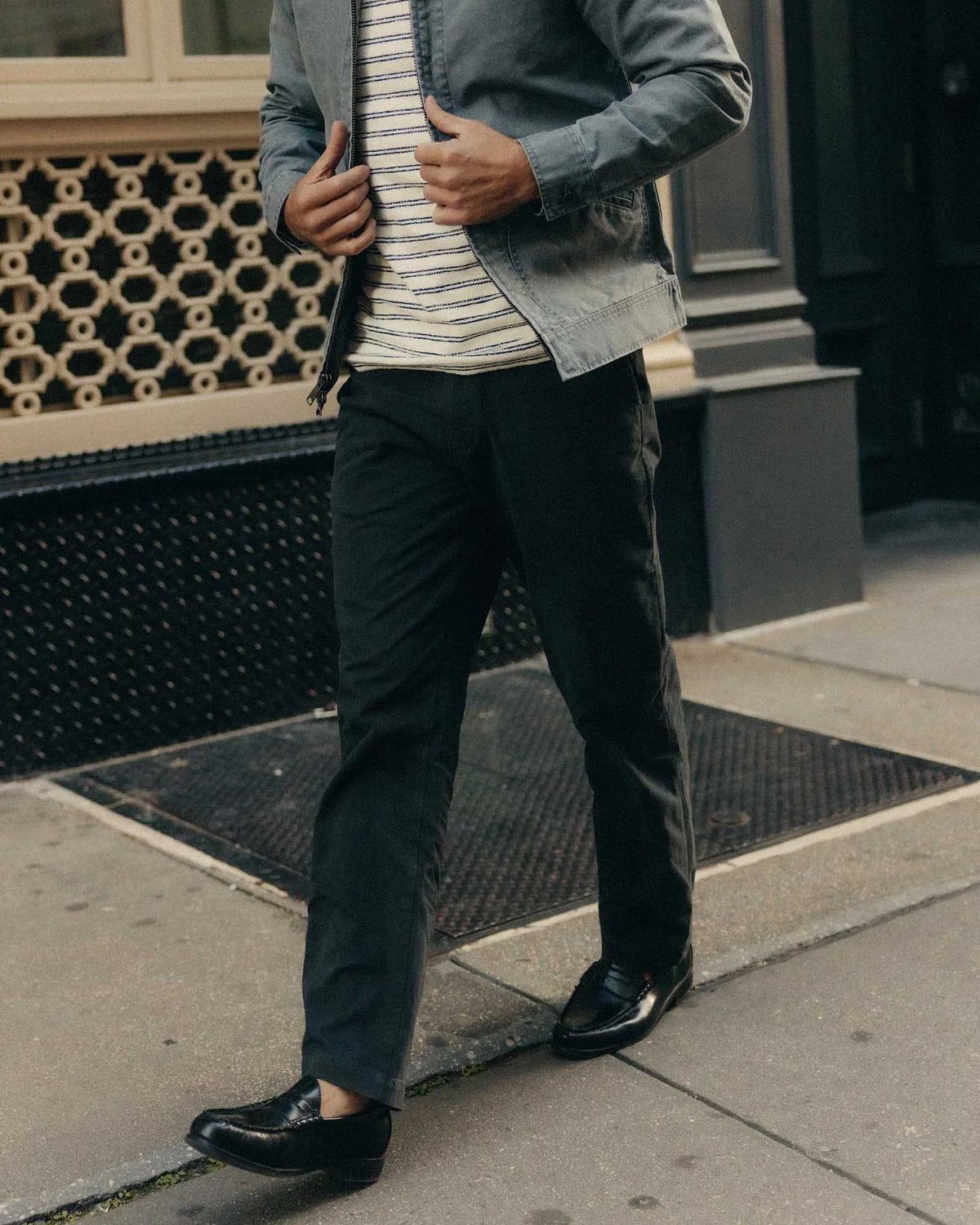 The Straight Foundation Pant in Organic Faded Black