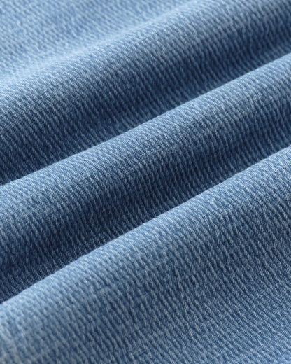 The Hawthorne Shirt in Washed Indigo Crepe