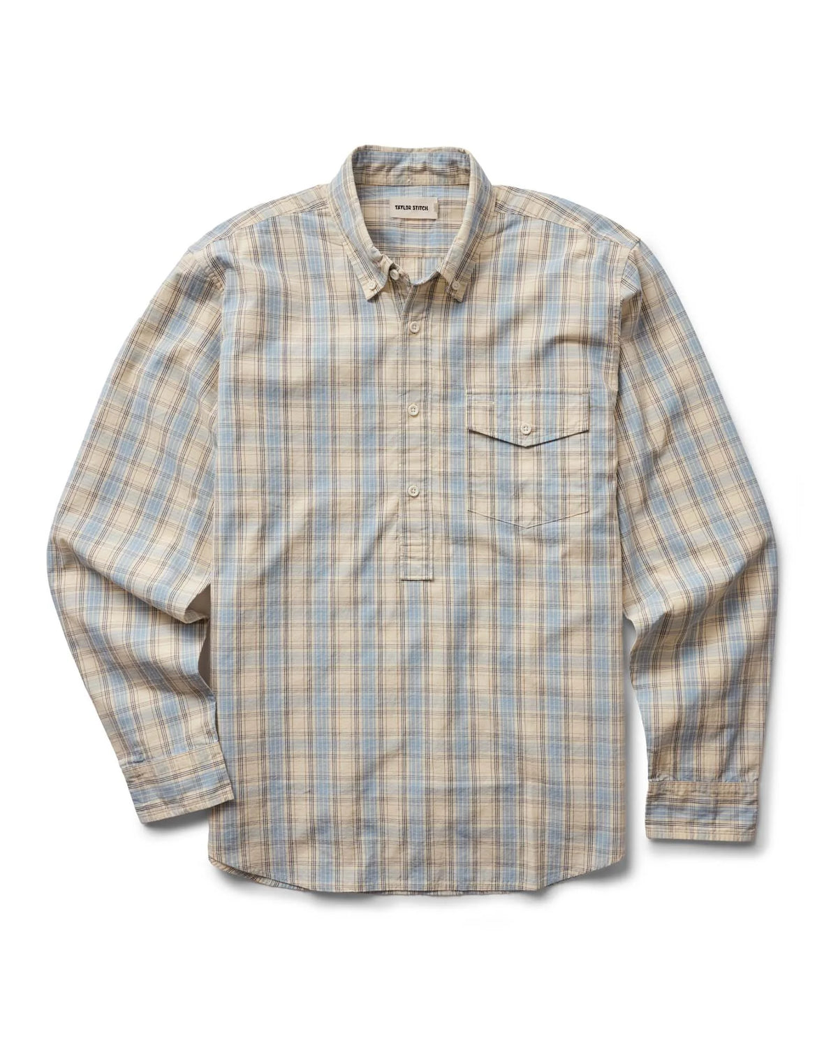 The Logan Popover in Blue Sky Plaid