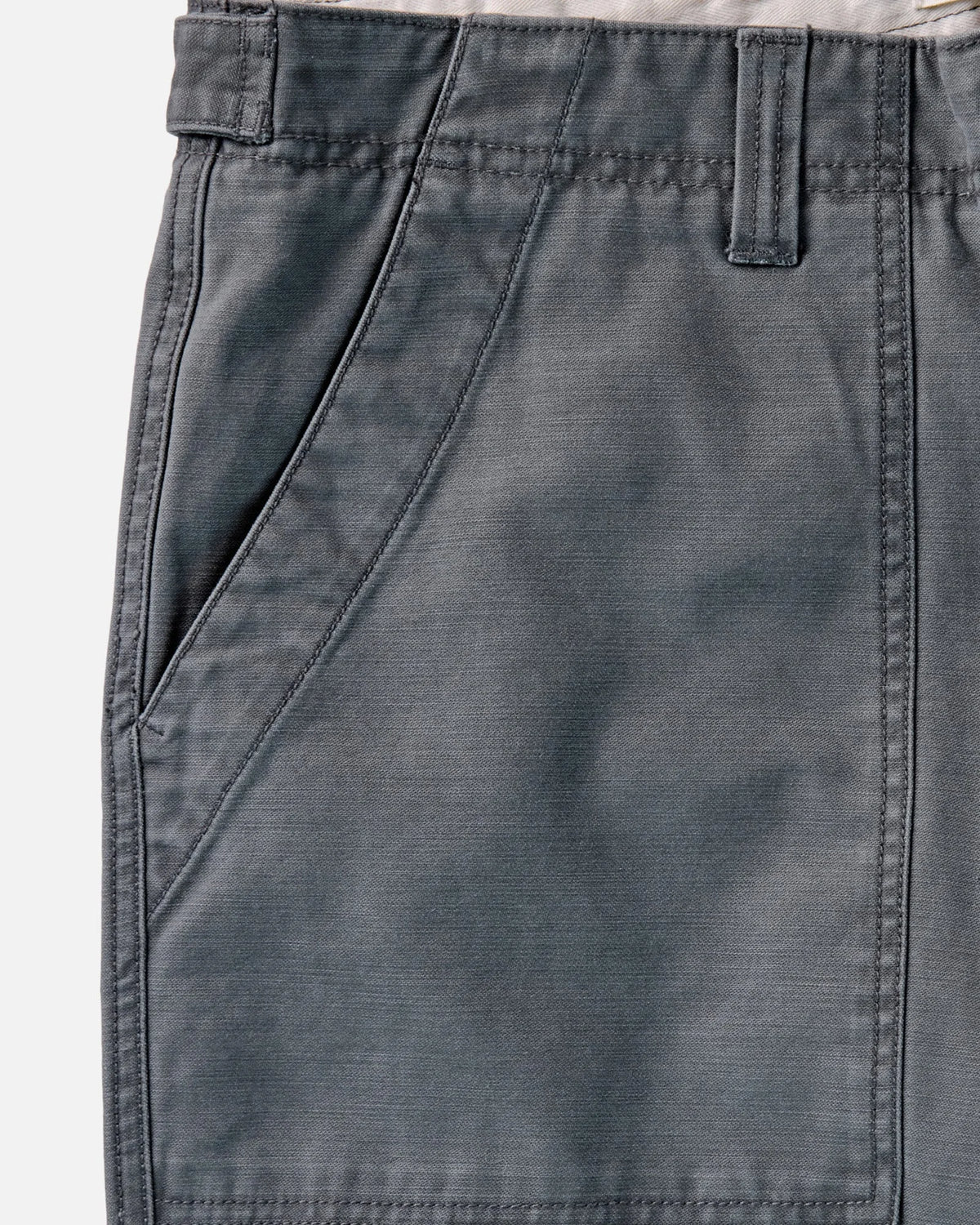 The Surplus Pant in Faded Black Reverse Sateen