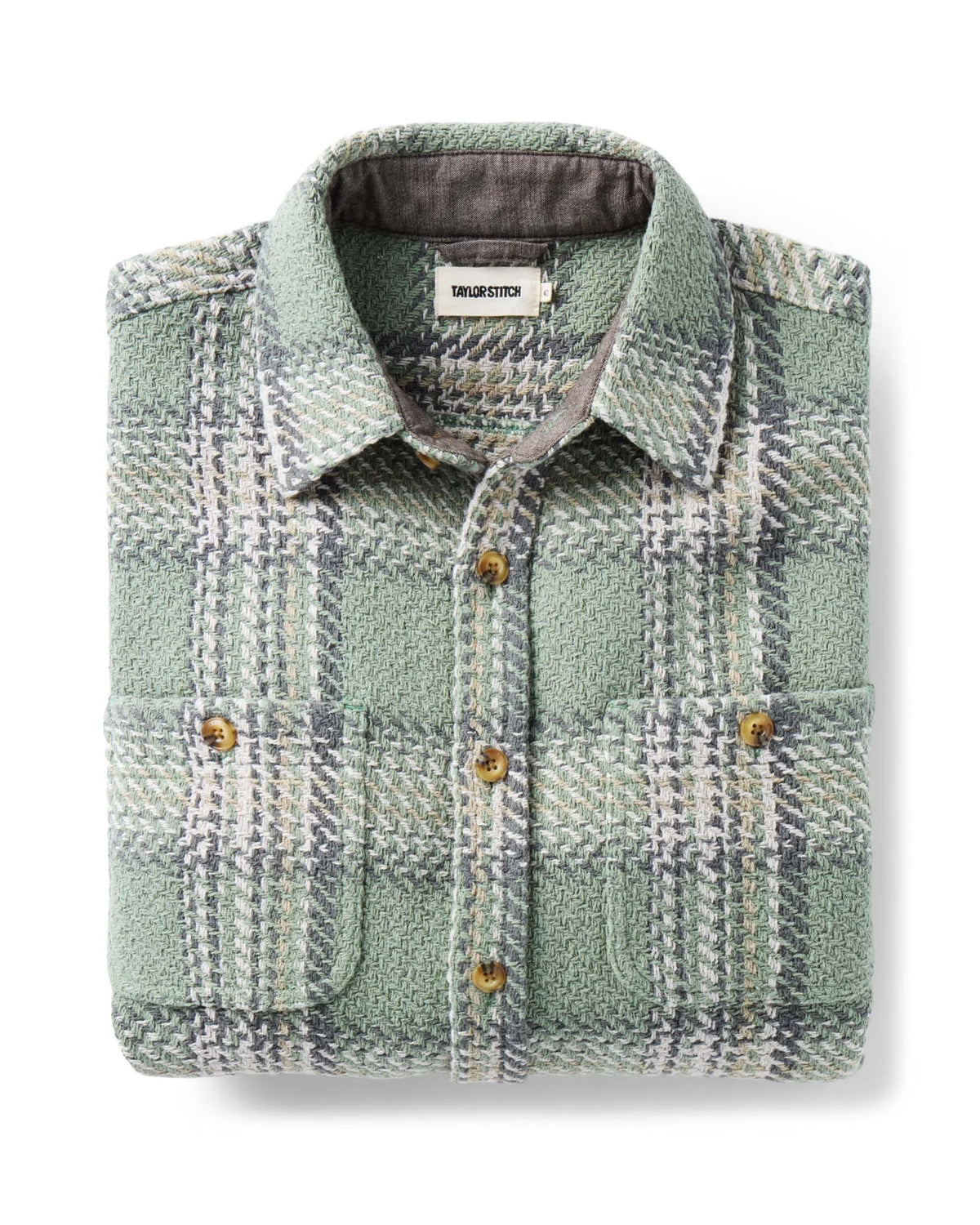 The Cutter Overshirt in Sage Plaid