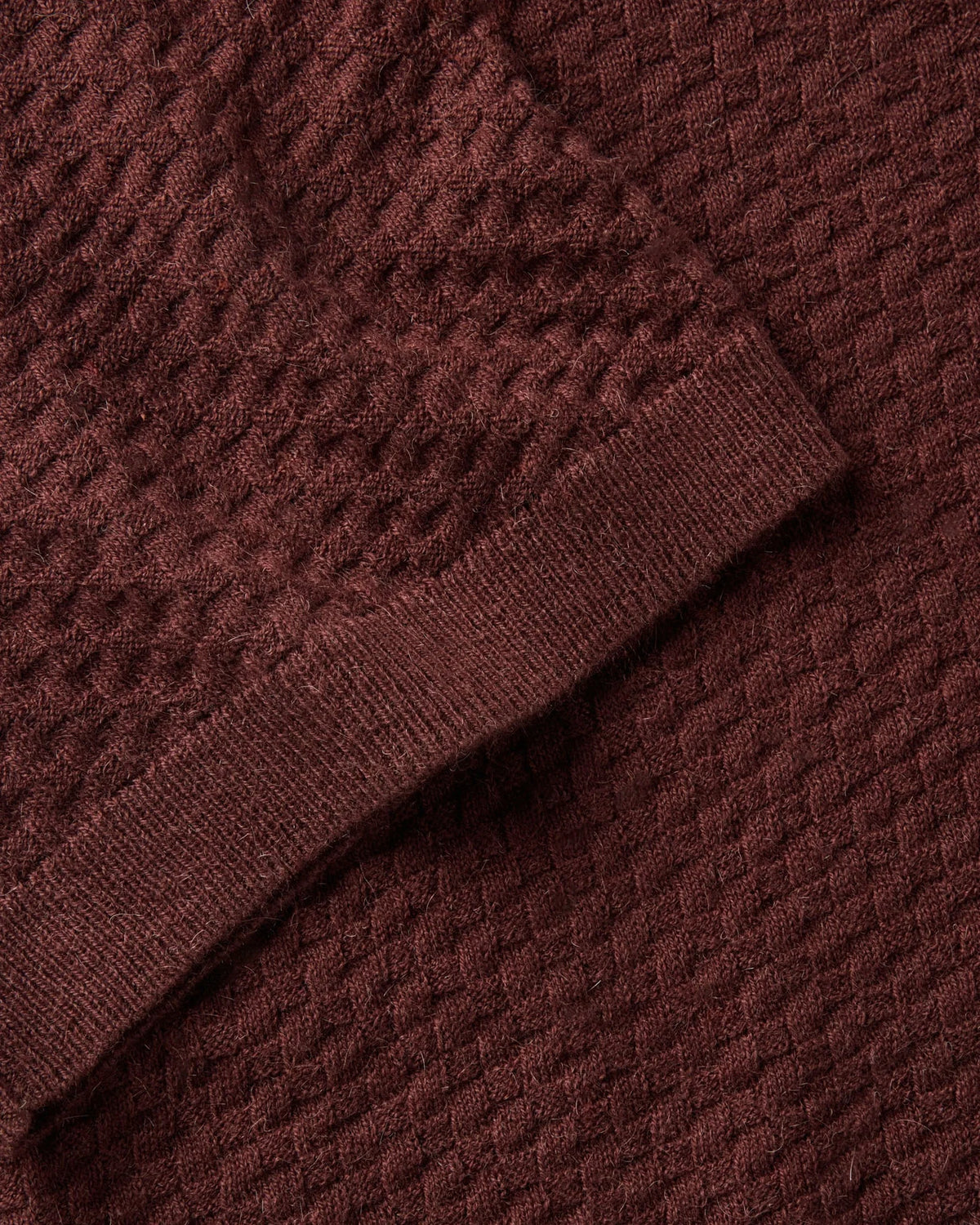 The Arlo Sweater Polo in Burgundy Texture Knit