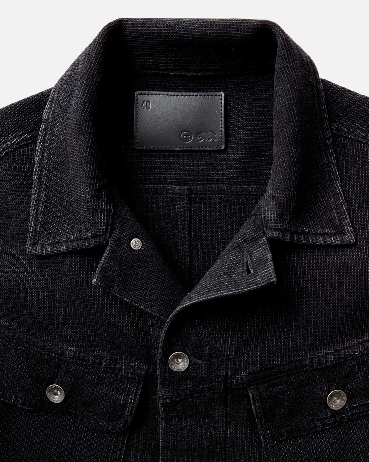 The Long Haul Jacket in Black Indigo Waffle