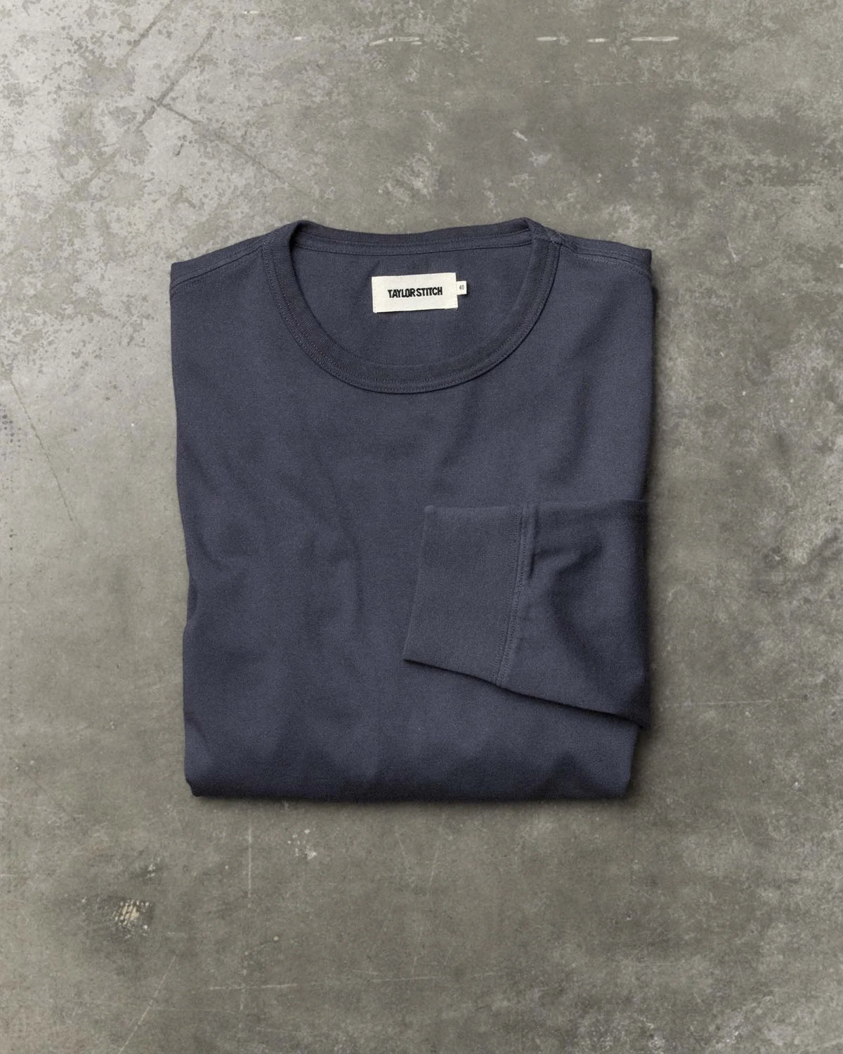 The Organic Cotton Long Sleeve Tee in Navy