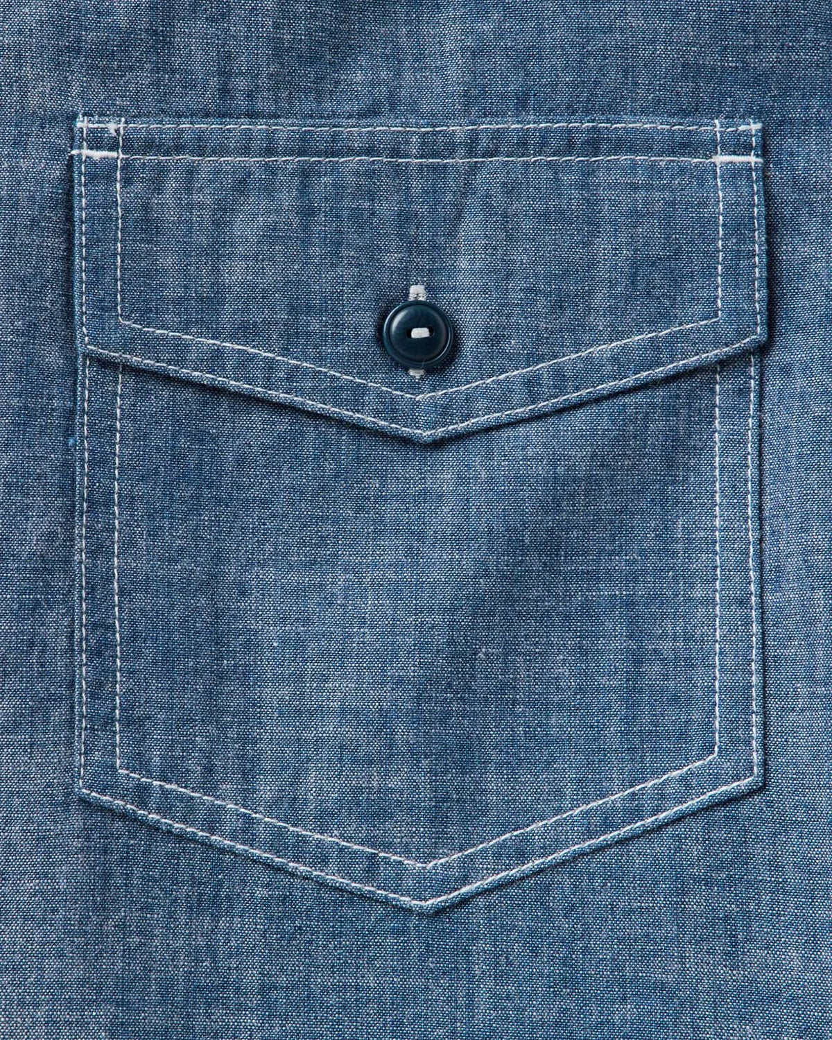 The Short Sleeve Crew Shirt in Washed Indigo Chambray