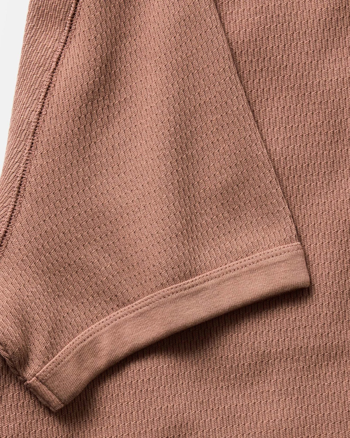 The Organic Cotton Short Sleeve Crew in Faded Brick Waffle