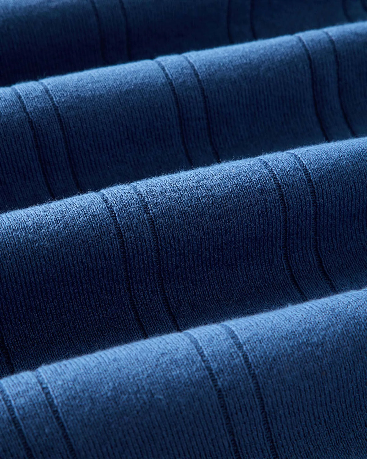 The Valencia Sweater Polo in Heather Clear Blue Rib