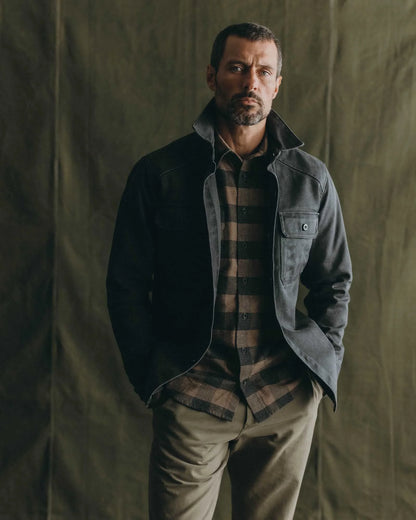 The Shop Shirt in Coal Chipped Canvas