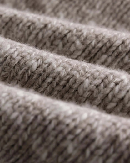 The Match V-Neck Sweater in Sable Merino Slub