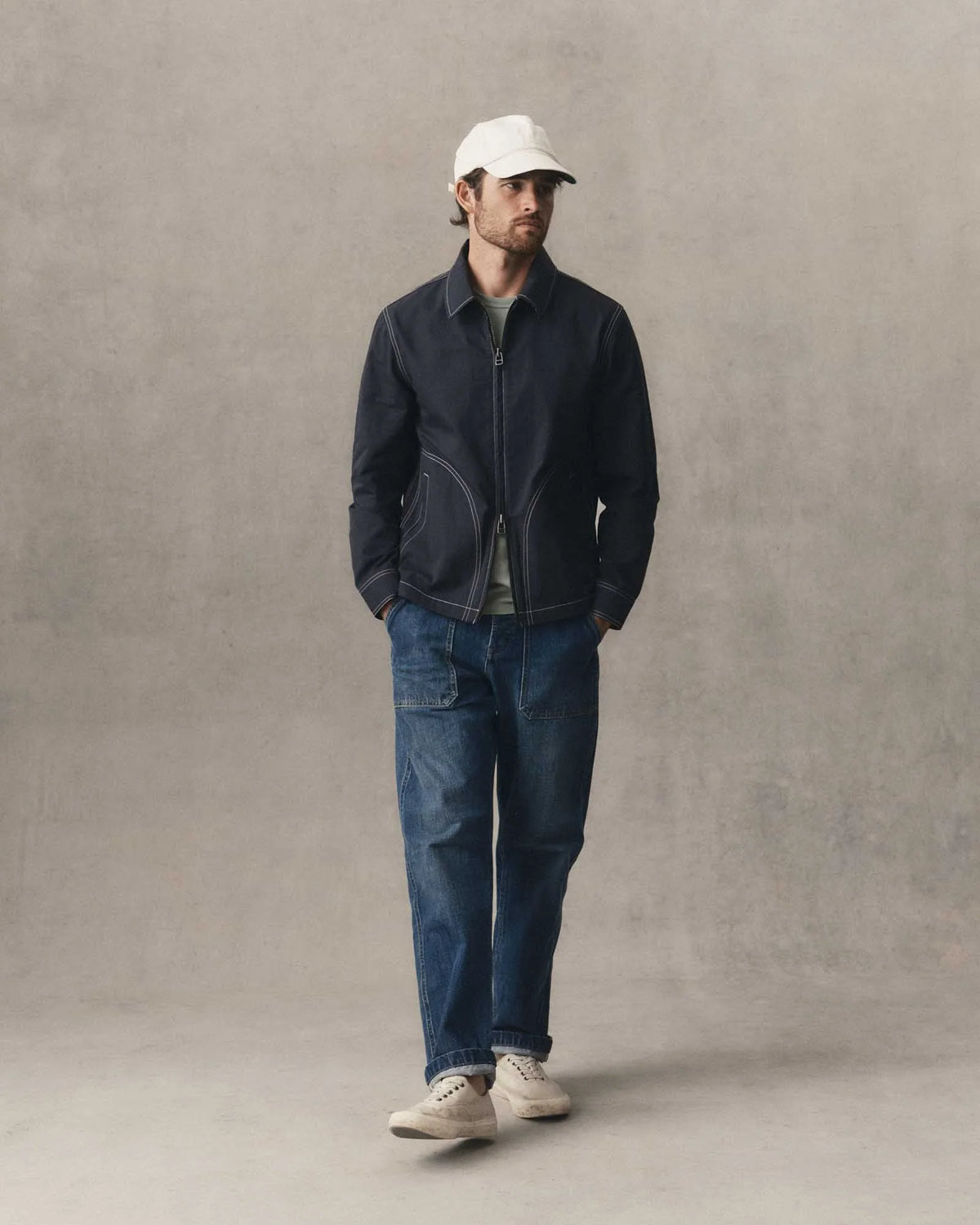 The Shore Jacket in Navy Twill