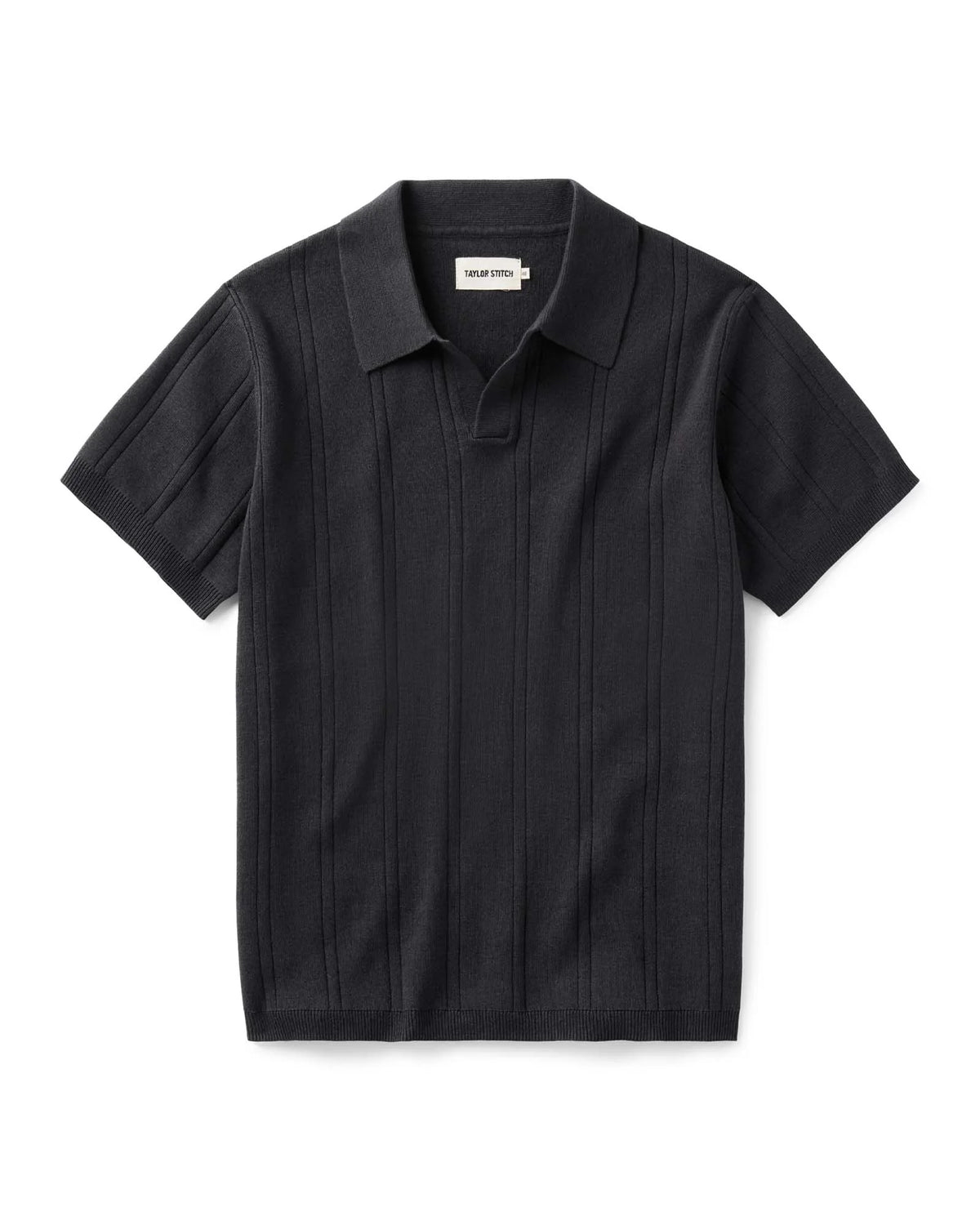 The Valencia Sweater Polo in Heather Coal Rib
