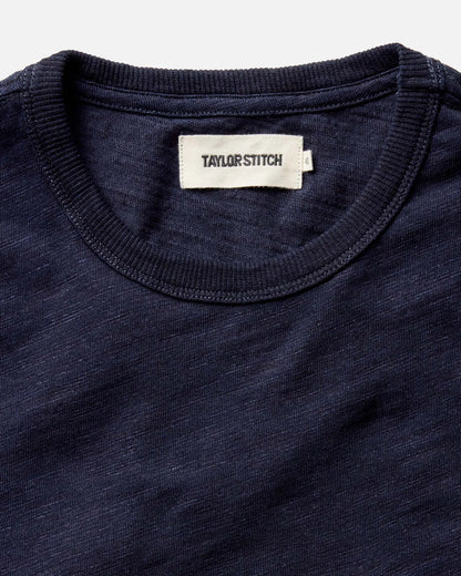 The Slub Tee in Rinsed Indigo