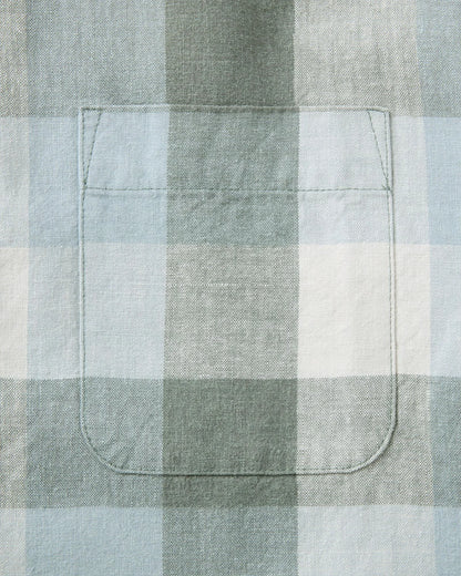 The Short Sleeve California in Overcast Check Hemp