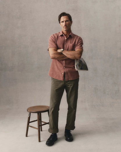 The Short Sleeve California in Redwood Hacci