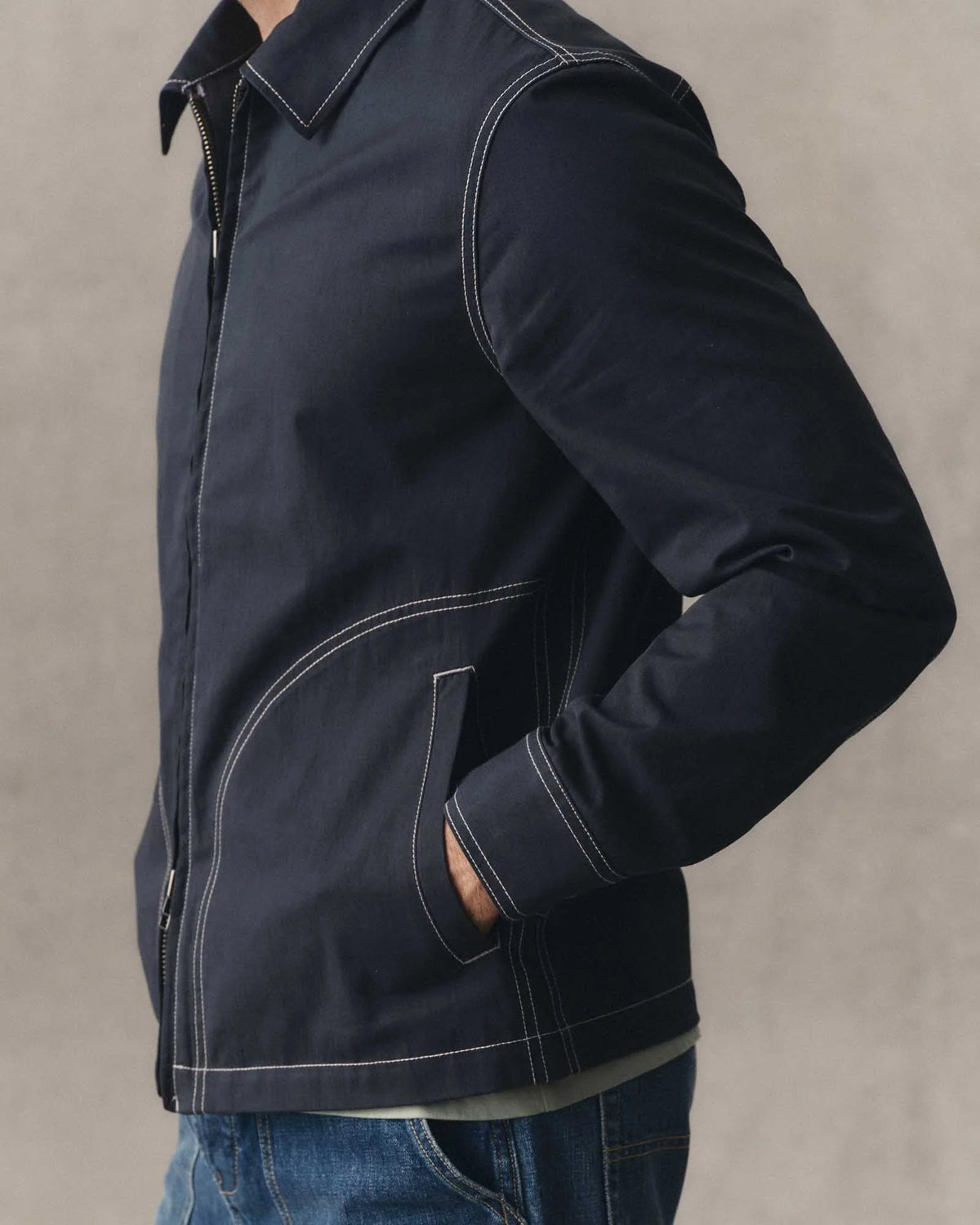 The Shore Jacket in Navy Twill