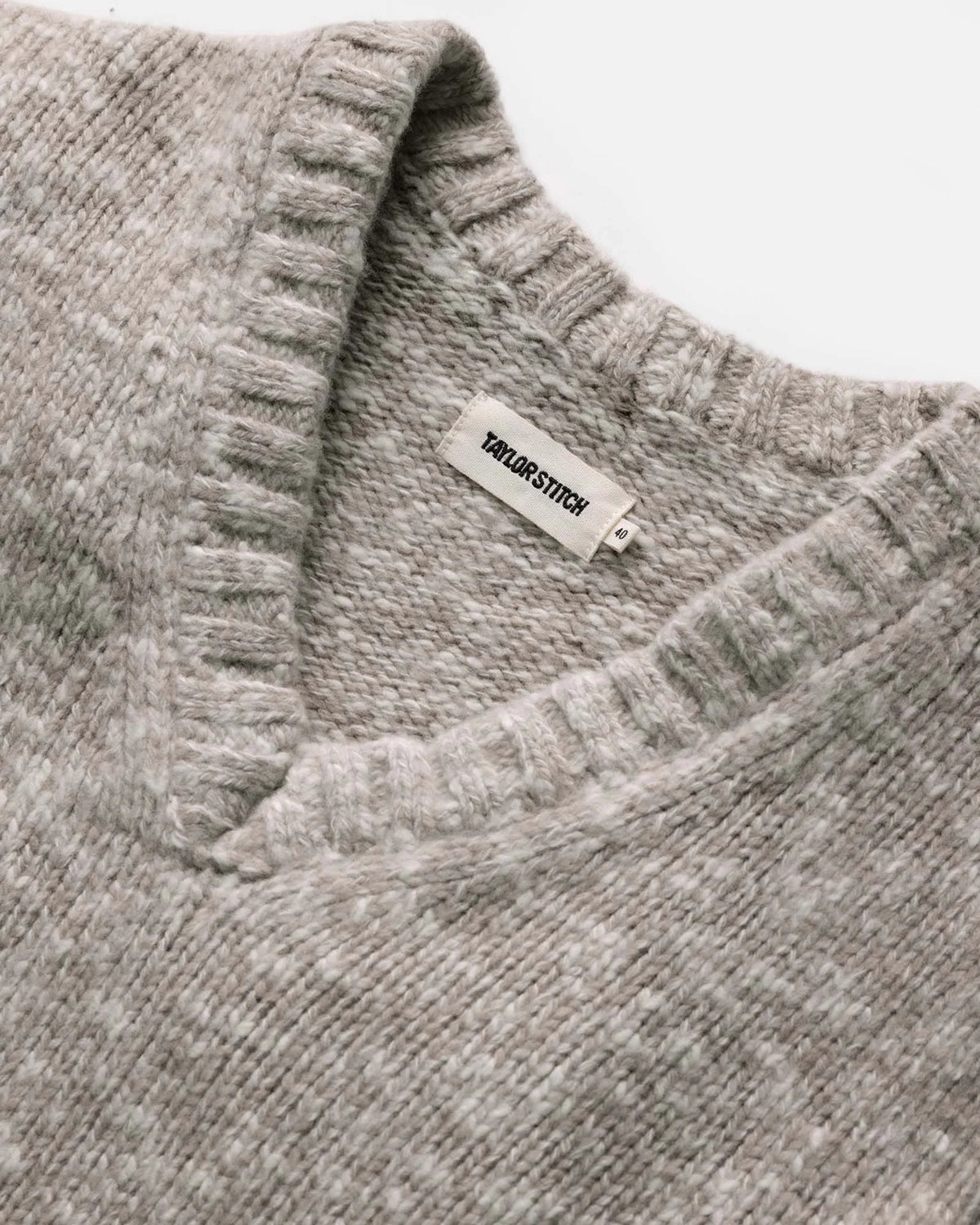 The Match V-Neck Sweater in Sable Merino Slub