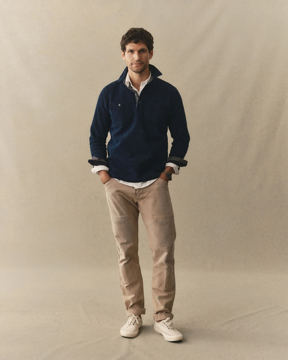 The Canal Popover in Rinsed Indigo