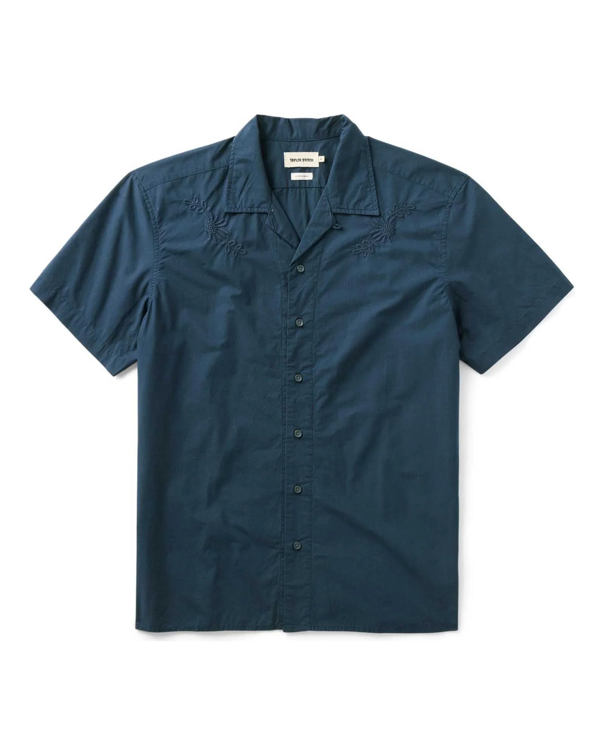 The Davis Shirt in Navy Floral Embroidery