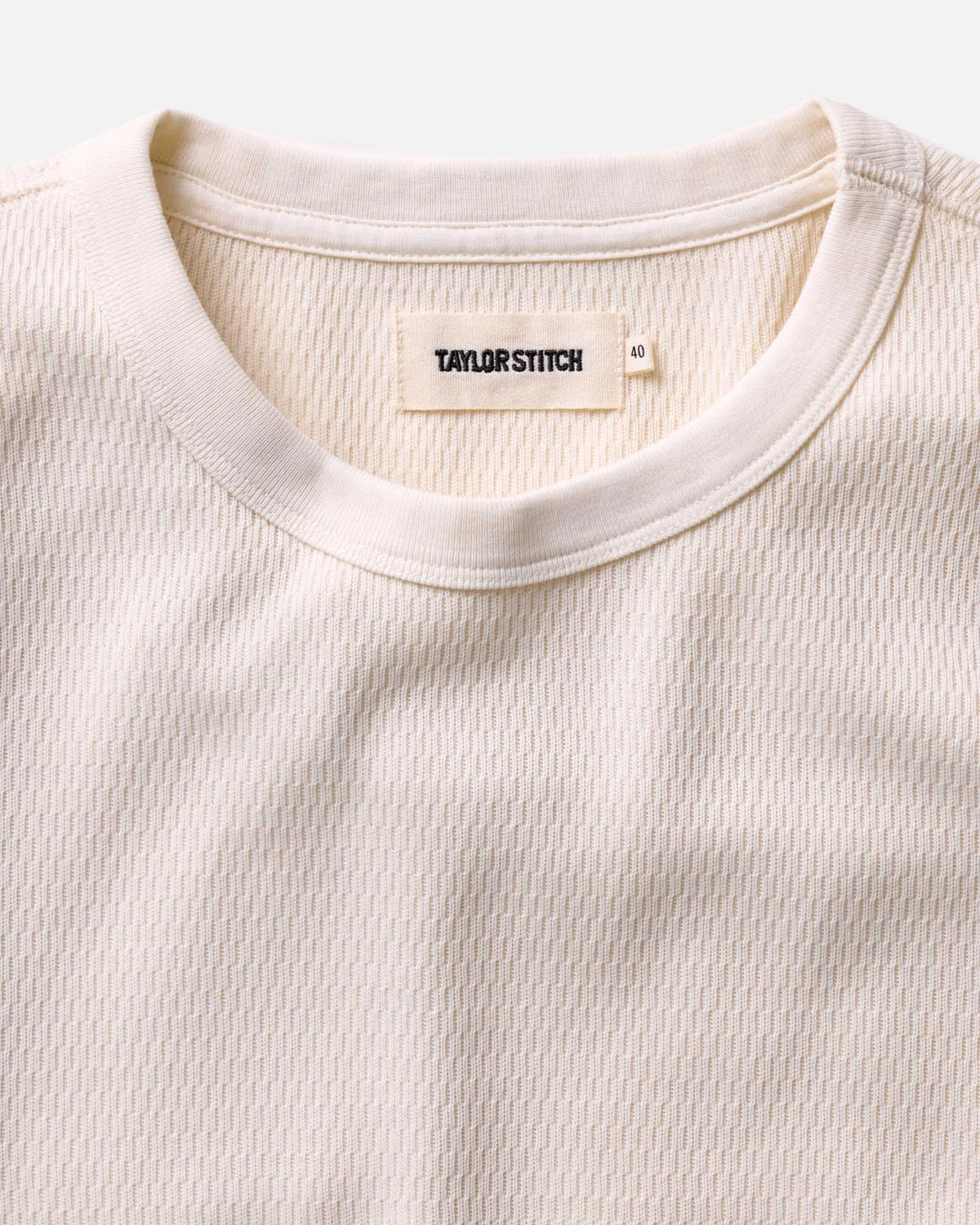 The Organic Cotton Crew in Vintage White Waffle